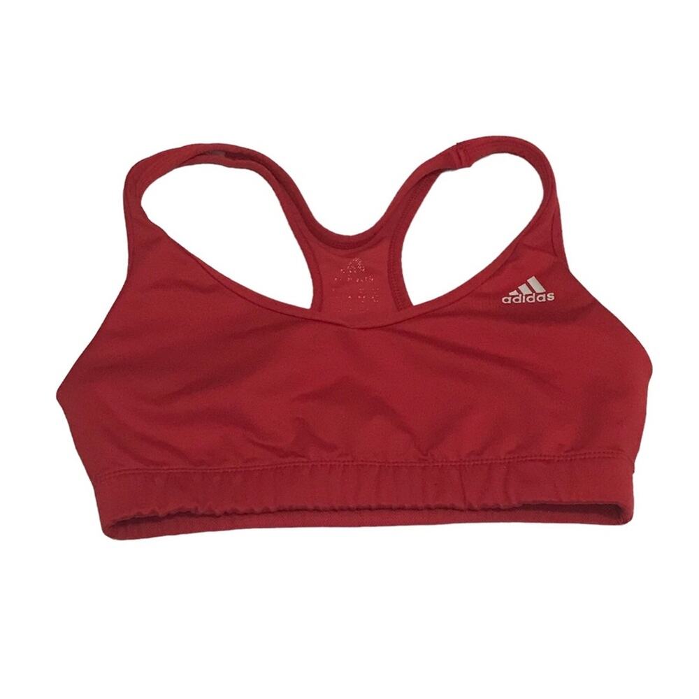 Adidas ClimaCool red Racerback V-neck sports bra
